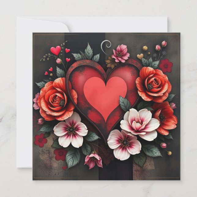Gothic Heart Note Card (Front)