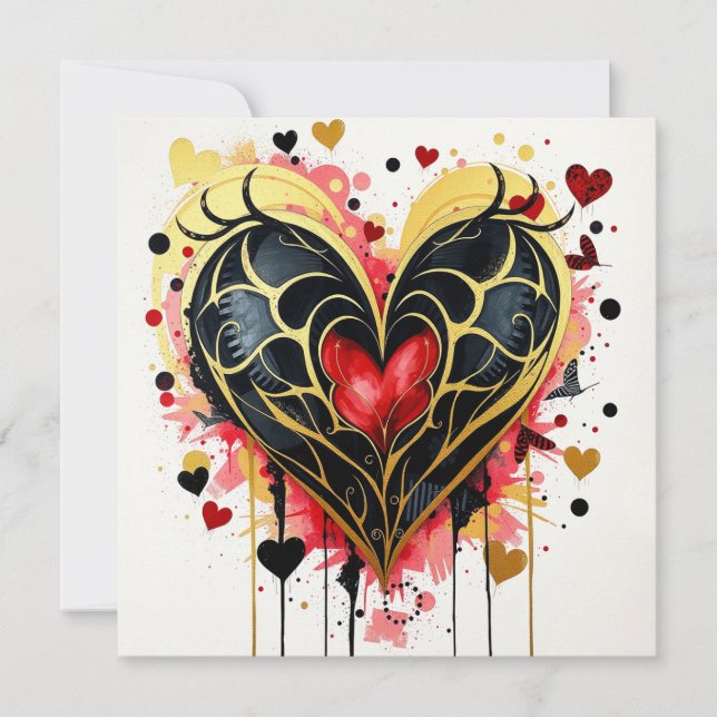 Gothic Heart Note Card (Front)