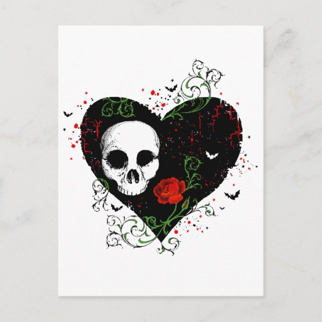 Gothic heart postcard (Front)