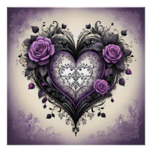 Gothic Heart, Roses and Filigree 🖤 Vintage Design