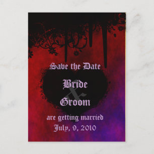 Gothic Heart Save the Date Postcard