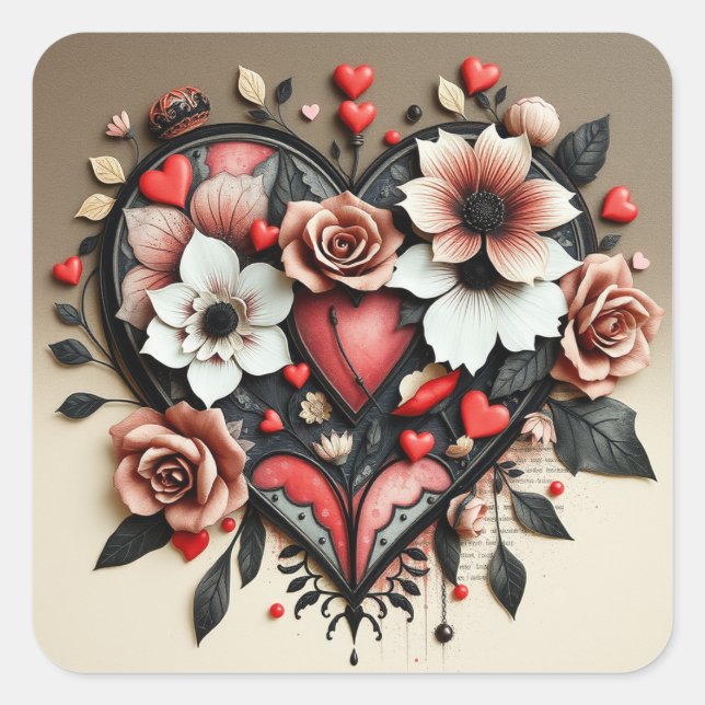  Gothic Heart Stickers (Front)