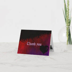 Gothic Heart Thank You Note Card