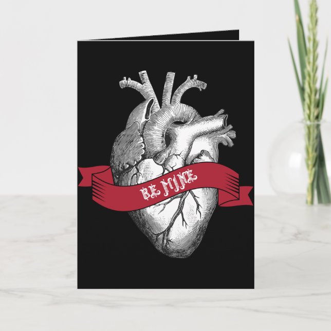 Gothic Heart Valentine's Day Holiday Card (Front)
