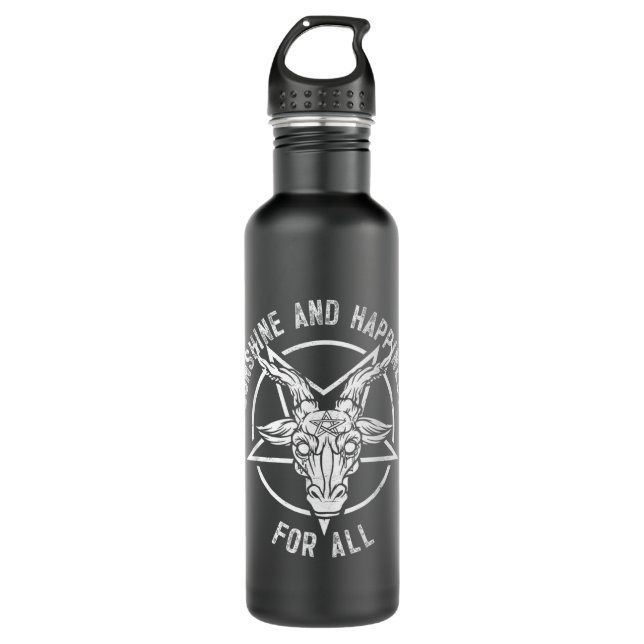 Gothic Heavy Metal Dark Rock Sunshine And Happines 710 Ml Water Bottle (Front)