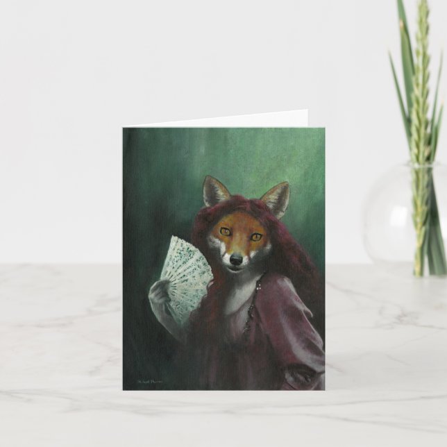 Gothic Heroine Vixen Greetings card (Front)
