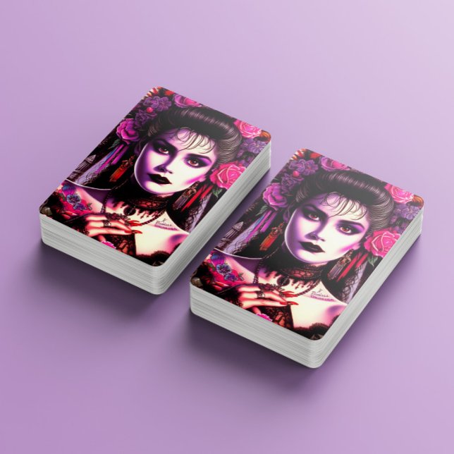 Gothic Hispanic Woman Playing Cards (Creator Uploaded)