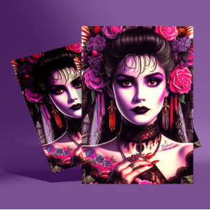 Gothic Hispanic Woman Postcard