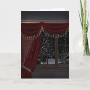 Gothic Holiday: Winter Landscape Window Holiday Card
