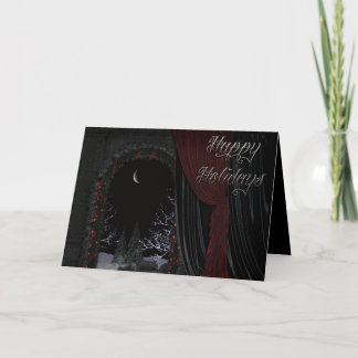 Gothic Holidays - Winter Landscape Doorway Holiday Card