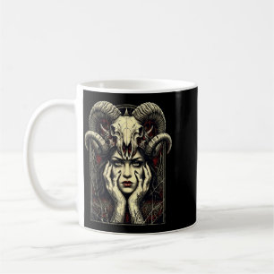 Gothic Horns Occult Witch Fantasy Demon Girl Coffee Mug
