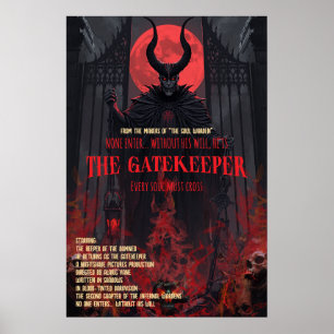 Gothic Horror Poster The Gatekeeper Wall Art 