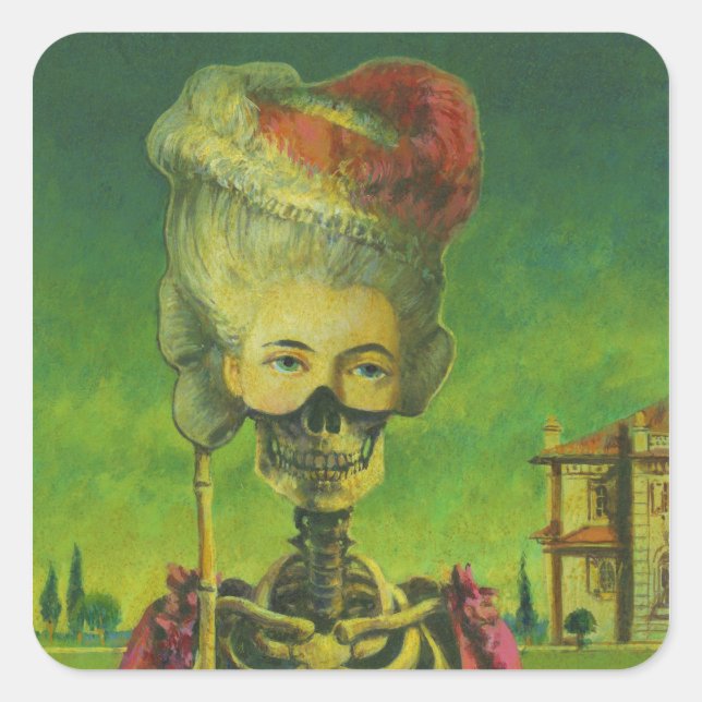 Gothic Horror Skeleton Sticker (Front)