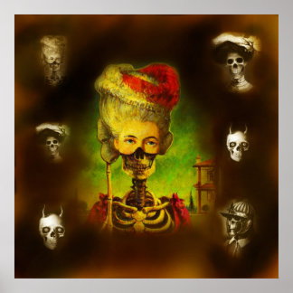 Gothic Horror Skeletons Poster