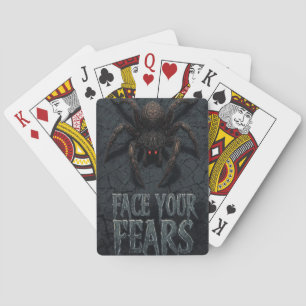 Gothic Horror Spider – Creepy Face Your Fears Playing Cards