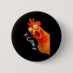 Gothic Humor Funny F-Caw-F Crow 6 Cm Round Badge