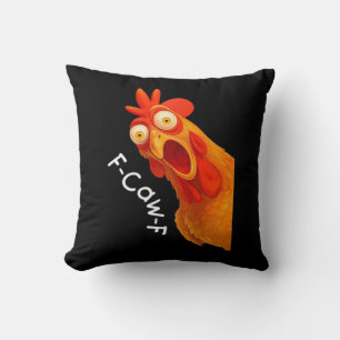 Gothic Humor Funny F Caw F Crow Design Cushion