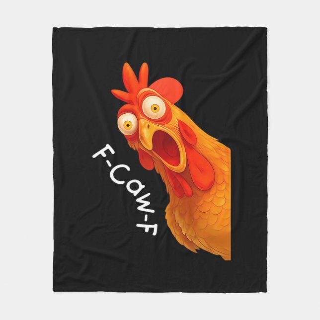 Gothic Humor Funny F Caw F Crow Design Fleece Blanket (Front)