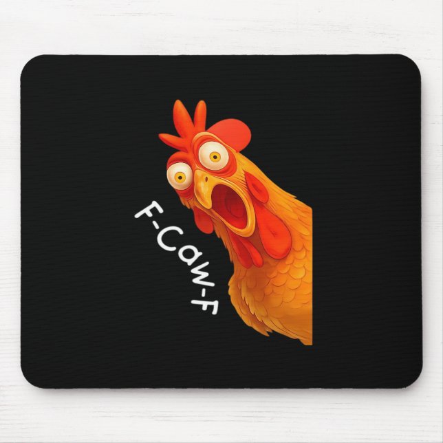 Gothic Humor Funny F Caw F Crow Design Mouse Mat (Front)