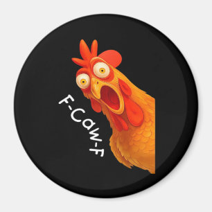 Gothic Humour Funny F-Caw-F Crow Magnet