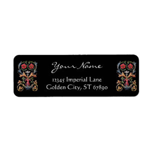 Gothic Illuminated Floral Custom Return Address