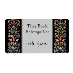 Gothic Illuminated Manuscript Art Custom Bookplate