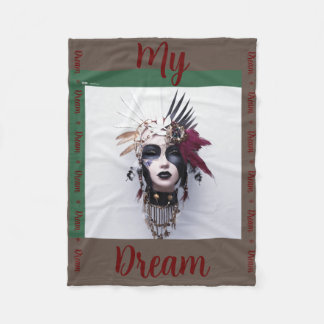 Gothic Indian Headdress Art: Strength Power,30x40- Fleece Blanket