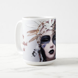  Gothic Indian Headdress Art: Strength Power - Coffee Mug