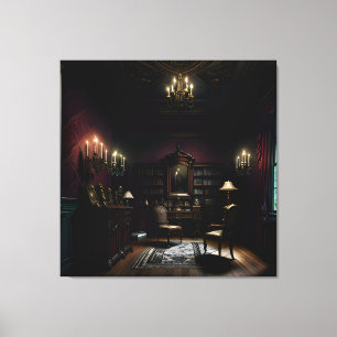 Gothic Inside Mansion 3 Canvas Print