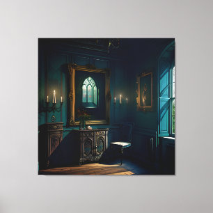 Gothic Inside Mansion Antiques 8 Canvas Print