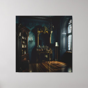 Gothic Inside Mansion Canvas Print