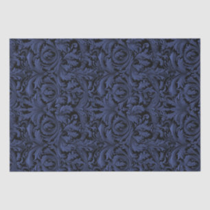 Gothic Jacquard Swirls Decoupage - Light Blue Tissue Paper