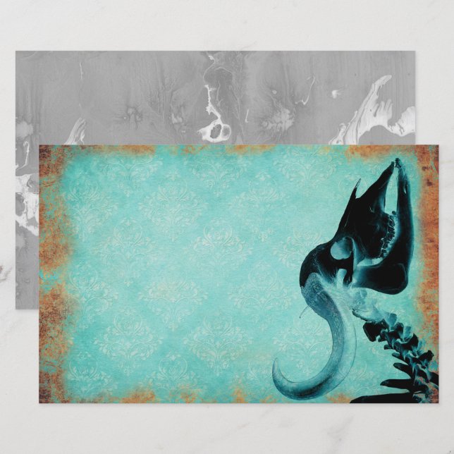 Gothic junk journal paper (Front/Back)