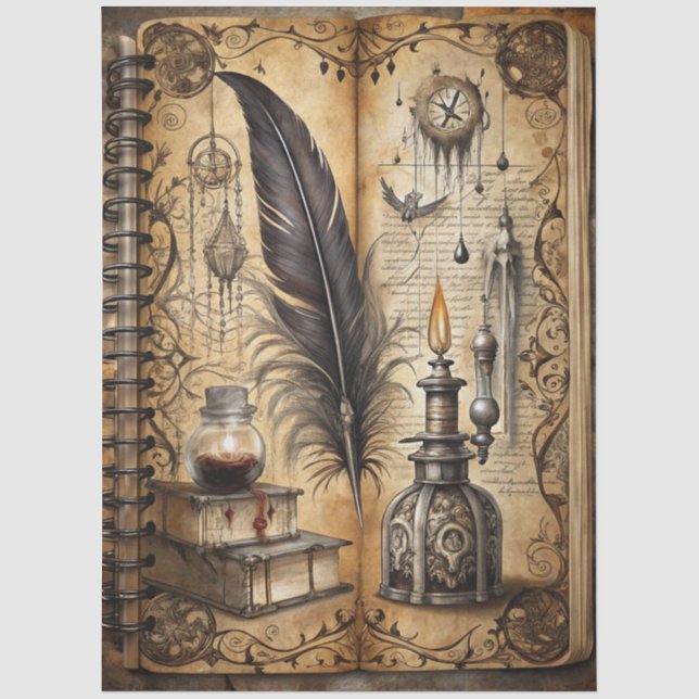Gothic Junk Journal Series Design 11 Tissue Paper (Front)
