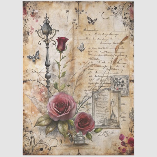 Gothic Junk Journal Series Design 3 Tissue Paper (Front)