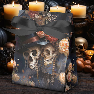 Gothic Kissing Skulls Romantic Skeleton Wedding Favour Box