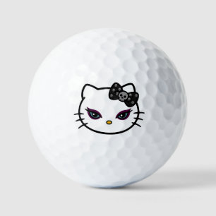 Gothic Kitty Golf Balls