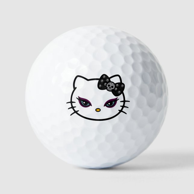 Gothic Kitty Golf Balls (Front)