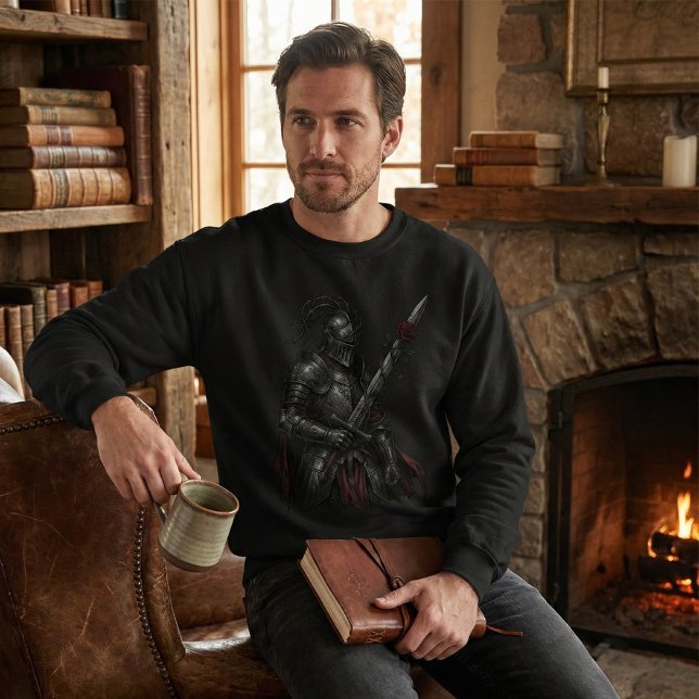 Gothic Knight of the Bleeding Rose Dark Fantasy Sweatshirt (Creator Uploaded)