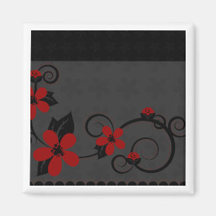 Gothic Kokeshi Kimono Design Magnet