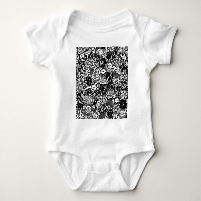 gothic lace baby bodysuit (Front)