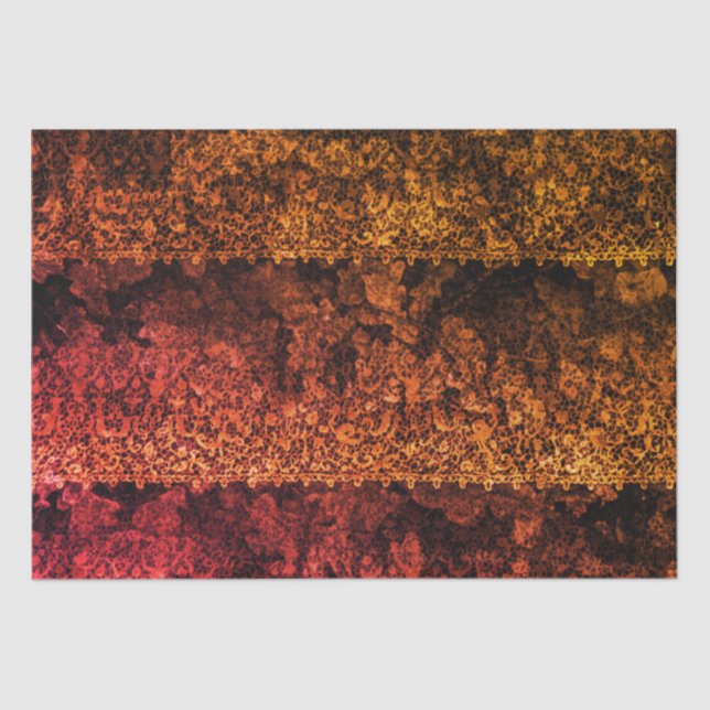 Gothic Lace Red Decoupage Tissue Paper (Front)