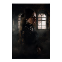 Gothic Lace Woman Misty Stone Chamber