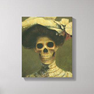 Gothic Lady Skeleton Canvas Print