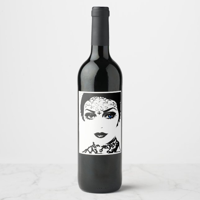 Gothic Lady Wine Label (Front)