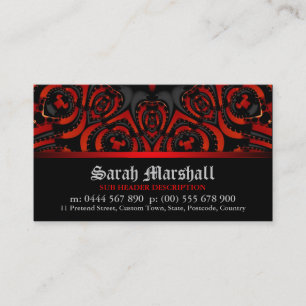 Gothic Leatheria Red+Black w/ Logo Business Card
