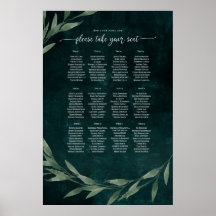 Gothic Leave dreamy EMERALD GREEN, Seating Plan