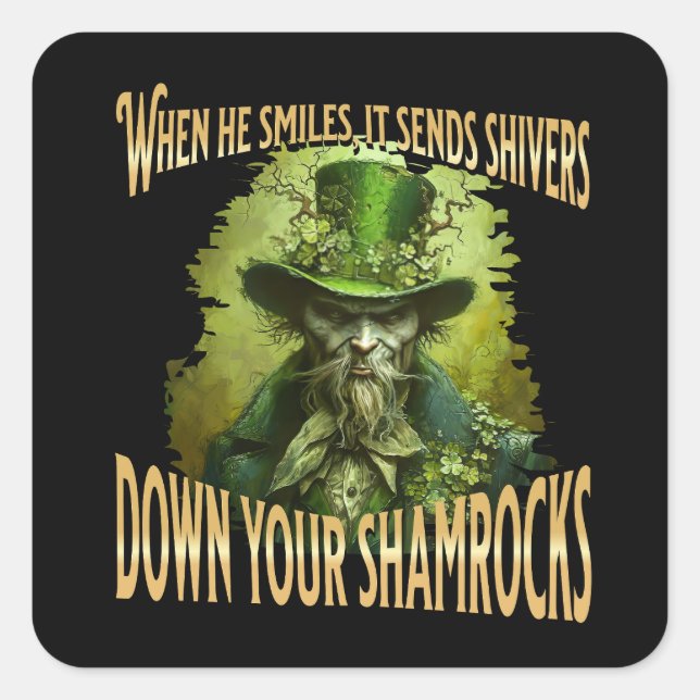 Gothic Leprechaun Square Sticker (Front)