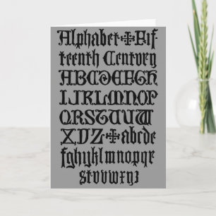 Gothic Letters Greeting Card