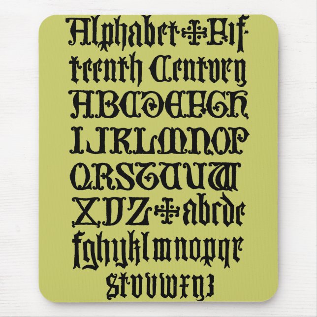 Gothic Letters Mouse Pad (Front)